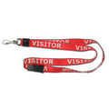 3/4" Breakaway VISITOR Lanyard - Pre Printed Dye Sublimation - Red